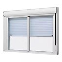 Ver imagem 1 de Janela de Alumínio Branco Vitro Correr 2 Folhas Móveis com Persiana Integrada Cm Elegance-180lx120a