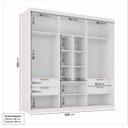 Ver imagem 3 de Guarda-Roupa 3 Portas de Correr Jade CabeCasa MadeiraOriginals Branco
