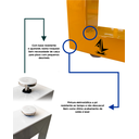Ver imagem 2 de Pé de Mesa 60x72 - Modelo Slim - Amarelo - Par