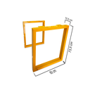 Ver imagem 3 de Pé de Mesa 60x72 - Modelo Slim - Amarelo - Par