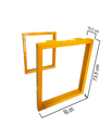 Ver imagem 3 de Pé de Mesa 60x72 - Modelo Slim - Amarelo - Par