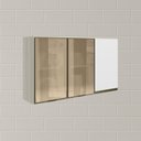 Ver imagem 6 de Armario Aereo 3p Vid Mdf 120cm Kali 1219764 Bianco Toq Branco Uv Nicioli