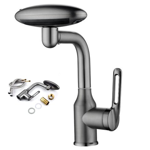 Torneira Monocomando Rotaçao 360 Graus Banheiro Cozinha Quatro Jatos de Agua Modo Bolha Cascata Cort