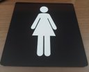 Ver mais imagens de Placa Banheiro Feminino 15x15 Acrílico