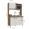 Cozinha Compacta Veneto 120cm 4 Portas 1 Gaveta - 3