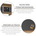 Ver imagem 4 de Cozinha Compacta Veneto 120cm 4 Portas 1 Gaveta Castani/Chumbo