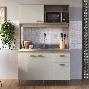 Cozinha Compacta Veneto 120cm 4 Portas 1 Gaveta