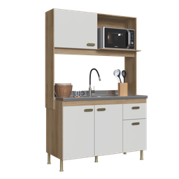 Cozinha Compacta Veneto 120cm 4 Portas 1 Gaveta - 4