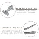 Ver imagem 6 de Cozinha Compacta Veneto 120cm 4 Portas 1 Gaveta Castani/Chumbo