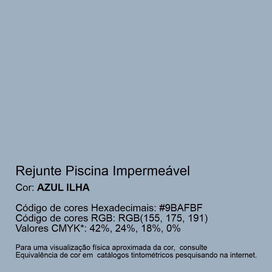 Rejunte Piscina Impermeável Cor Azul Ilha 1kg - 2