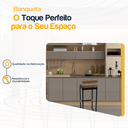 Ver imagem 3 de Banqueta Quadrada Junco Cappuccino para Balcão Ilha Cozinha Área Gourmet Bancada Piscina Bar