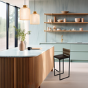 Ver imagem 6 de Banqueta Quadrada Junco Cappuccino para Balcão Ilha Cozinha Área Gourmet Bancada Piscina Bar