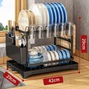 Ver imagem 6 de Escorredor de Louça Prato Talheres Copo Utensilios Pia Mesa Bancada Cozinha Limpeza Organizaçao