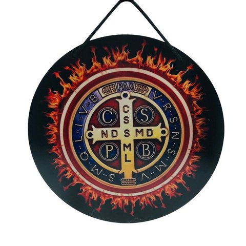 Enfeite Mandala Medalha de São Bento Parede e Porta