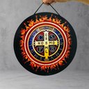 Ver imagem 3 de Enfeite Mandala Medalha de São Bento Parede e Porta