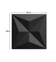 Ver imagem 2 de Kit 30 Placas PVC 3d Revestimento De Parede Decorativa Estrelar Preto 25 cm