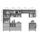 Ver imagem 7 de Cozinha Modulada Completa Rainha Gourmet 6 Peças (3aéreos+1paneleiro+2balcões) C6p39 Nature/verde