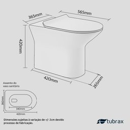 VASO SANITÁRIO CONVENCIONAL VITALIS TUBRAX - VAB0028-C - 2