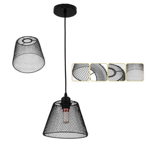 Lustre Cupula Abajur Pendente Casa Sala Quarto Copa Decoraçao Iluminaçao Teto Metal Ajustavel Aramad