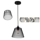 Ver imagem 1 de Lustre Cupula Abajur Pendente Casa Sala Quarto Copa Decoraçao Iluminaçao Teto Metal Ajustavel Aramad
