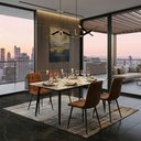 Ver imagem 1 de Kit Mesa de Jantar com Tampo Granito e 4 Cadeiras 120cm Caemmun