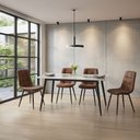 Ver imagem 2 de Kit Mesa de Jantar com Tampo Granito e 4 Cadeiras 120cm Caemmun