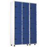 Armário Roupeiro Aço 12 Portas Academia Guarda Volume Trinco Azul - 1
