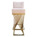 Ver imagem 2 de Kit 04 Banquetas Luma Base de Ferro Sued Bege - D'classe Decor