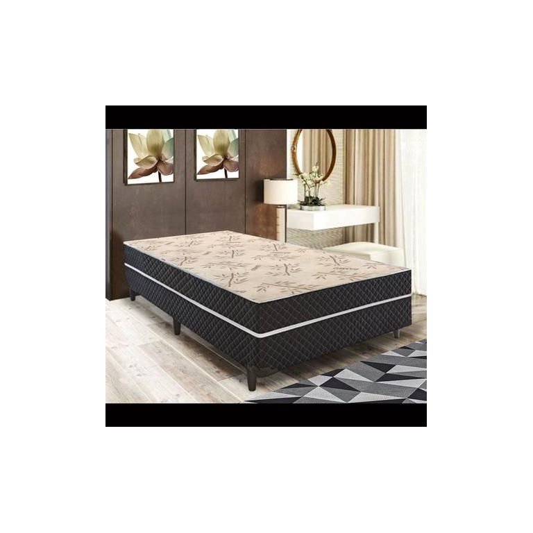 Cama Box Solteiro Conjugada Ortopédica 88x188x39 Cama Box Solteiro Conjugada Ortopédica 88x188x39
