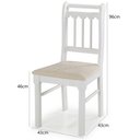 Ver imagem 4 de Conjunto Sala de Jantar Madeira Maciça 4 Cadeiras Branco
