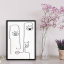 Ver imagem 2 de Quadro Decorativo Minimalista One Line 24x18cm - com vidro:Madeira branca