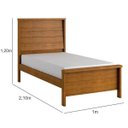 Ver imagem 3 de Cama Solteiro Cabeceira com Detalhes Turim Bianchi Móveis