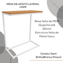 Ver imagem 4 de Mesa de Apoio Lateral 68 Cm Li025 Canela Branco Kpb