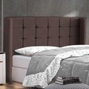 Ver imagem 2 de Cabeceira Cama Box Casal King Size Gioconda 195cm Com Frame Veludo Marrom - Desk Design