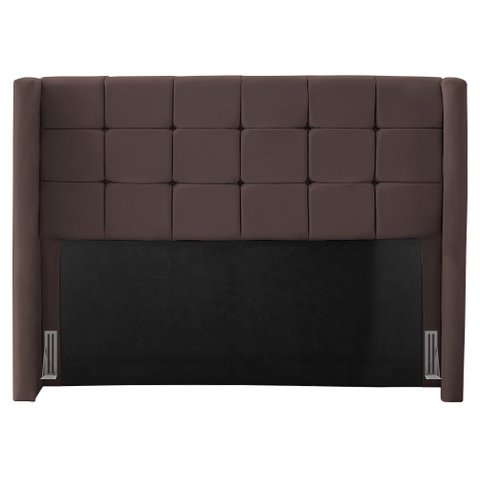 Cabeceira Cama Box Casal King Size Gioconda 195cm Com Frame Veludo Marrom - Desk Design