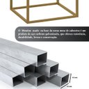 Ver imagem 5 de Mesa de Cabeceira Industrial Pé de Aço 1 Gaveta Corrediça Telescópica 1 Nicho - Cinza/pé Dourado