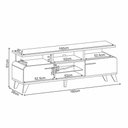 Ver imagem 6 de Rack para Sala de Estar Tv 60 Pol Orgânico 160cm Émile B01 Off White Cinamomo - Lyam Decor