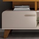 Ver imagem 3 de Rack para Sala de Estar Tv 60 Pol Orgânico 160cm Émile B01 Off White Cinamomo - Lyam Decor