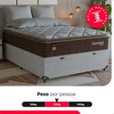 Ver imagem 5 de Cama Box Baú Casal Colchão Comfort Class Pillow Top 138x188 Marrom/suede Branco