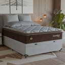 Ver imagem 7 de Cama Box Baú Casal Colchão Comfort Class Pillow Top 138x188 Marrom/suede Branco