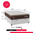 Ver imagem 4 de Cama Box Baú Casal Colchão Comfort Class Pillow Top 138x188 Marrom/suede Branco