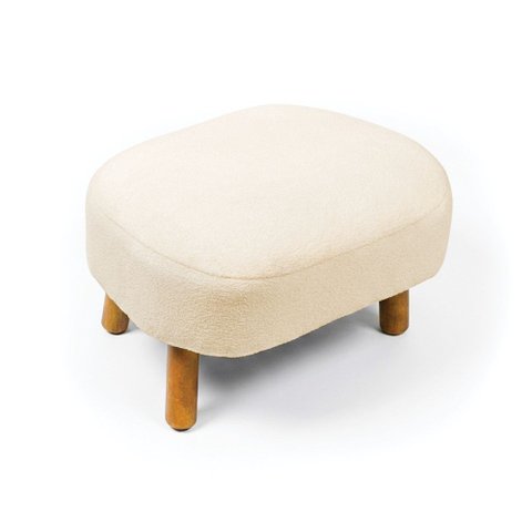 Puff Sala Decorativo Jhessy Madeira Bouclê D03 - D'rossi