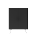 Ver imagem 6 de Sapateira 2 Portas Retrô Nina Multimóveis Preta/branca