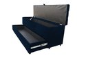 Ver imagem 1 de Recamier Puff Baú Sapateira com Gaveta 1,58 Cm para Cama Box Queen Size - Azul Marinho