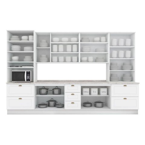 Cozinha Modulada Henn Americana Henn 8 Peças C5p48 Branco