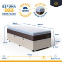 Ver imagem 3 de Cama Box Baú com Colchão de Espuma D33 Pillow Top Comfort Luxo Solteiro 88 Cm