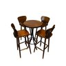 Mesa área gourmet alta redonda com 4 lugares Imbuia - 1