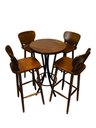 Ver imagem 1 de Mesa Área Gourmet Alta Redonda com 4 Lugares Imbuia