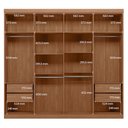 Ver imagem 3 de Guarda Roupa Casal 8 Portas 4 Gavetas Master New com Espelho e Cama Casal Invicta Jatobá Acetinado -