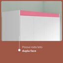 Ver imagem 5 de Guarda Roupa Solteiro 4 Portas 2 Gavetas Vesta - Branco/rosa Flex